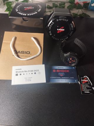 Reloj G-Shock (casio) negro y naranja