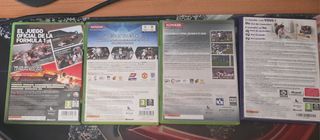 4 juegos Xbox 360: F1 2011, PES 2012, PES 2008 y K