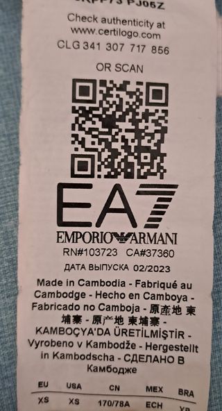 Pantaloni EA7 Emporio Armani neri