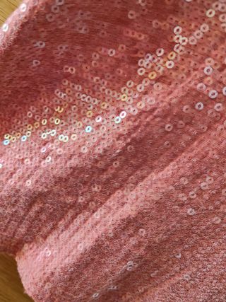 Top lentejuelas rosa coral