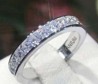 Anillo Alianza Titanio Brillante