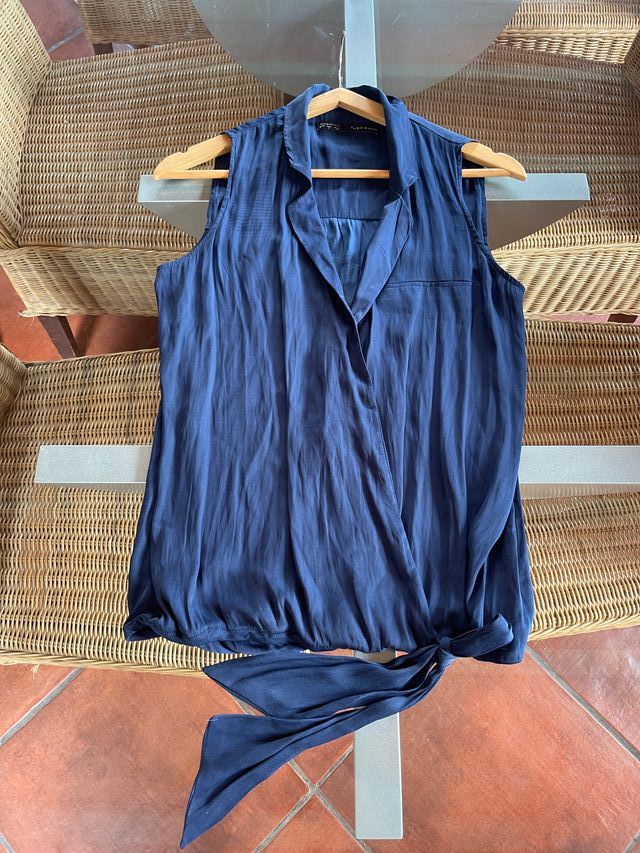 Top Zara azul Talla S