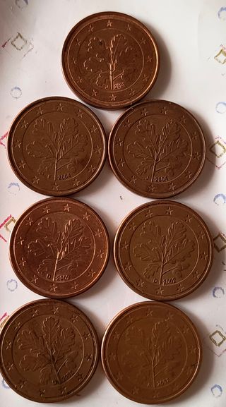 7 Monedas Alemania 2002-2004.2009.2021.