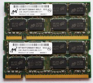 RAM 2x2GB PC2-6400s - Memoria RAM