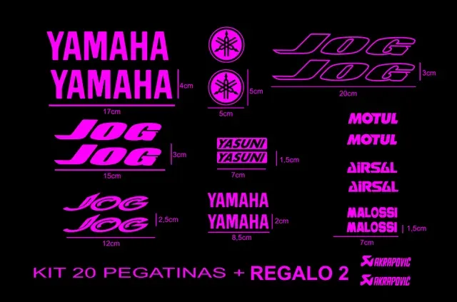 Pegatinas Yamaha Jog - Kit 20 pegatinas