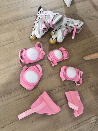 Patines en línea niña + protecciones