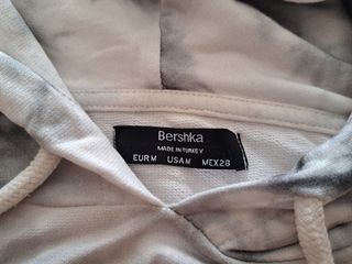 Sudadera corta blanca-gris talla M.