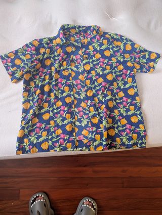 Camisa floral azul