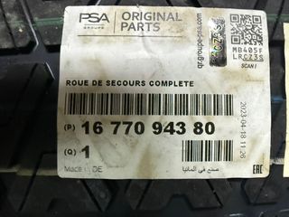 Rueda galleta 18" con kit para Peugeot 5008 P87