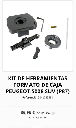 Rueda galleta 18" con kit para Peugeot 5008 P87