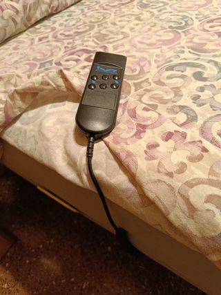 Cama articulada con colchón.