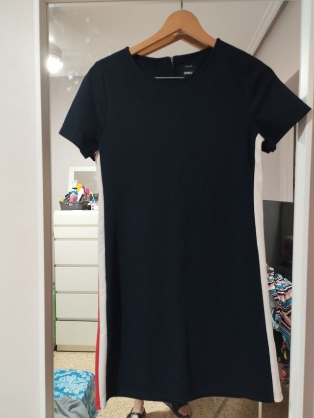 Vestido ONLY azul y blanco