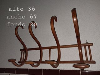 Perchero madera vintage - 67x36x20cm
