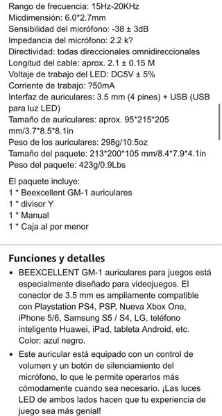 Cascos Beexcellent GM1 gaming