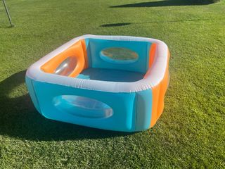 Piscina infantil hinchable azul-naranja