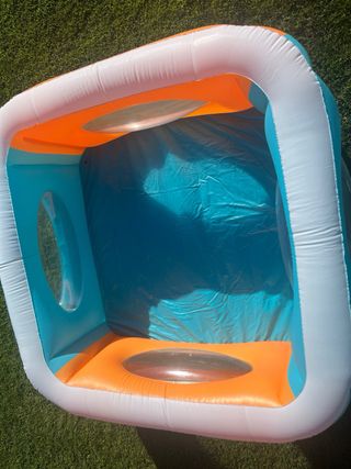 Piscina infantil hinchable azul-naranja