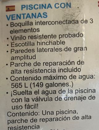 Piscina infantil hinchable azul-naranja