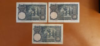 3 Billetes 500 Pesetas 1951
