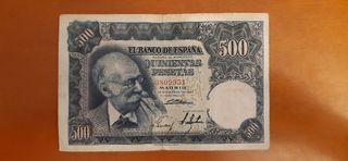 3 Billetes 500 Pesetas 1951