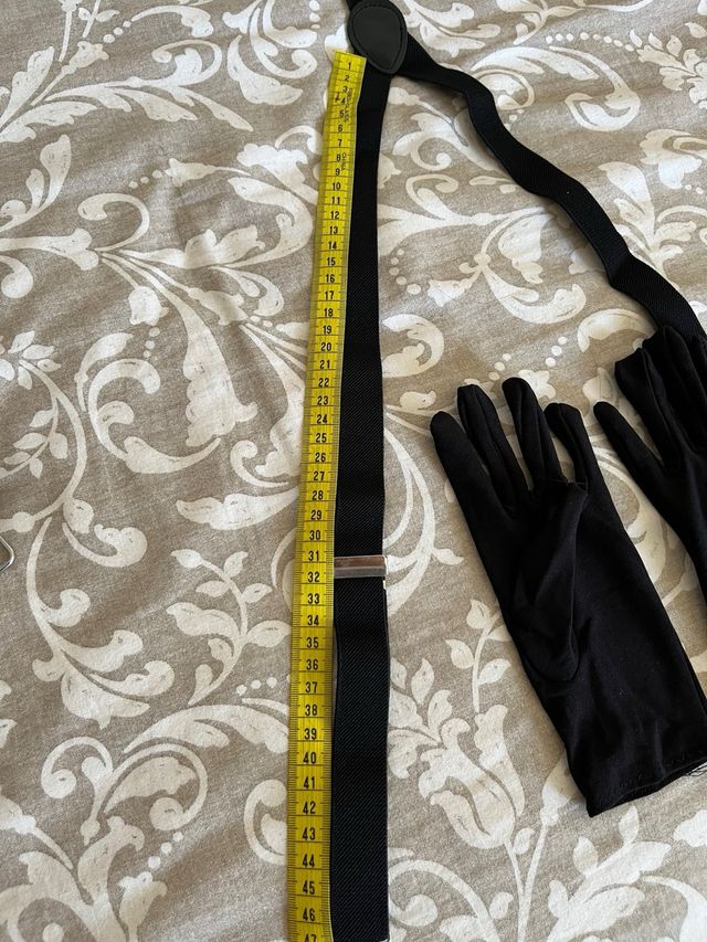 Tirantes y guantes negros - disfraz niño