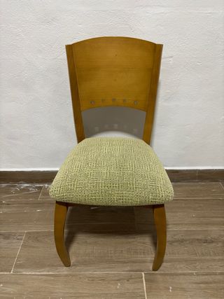 Silla comedor madera - verde