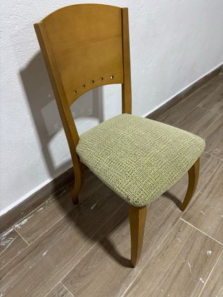 Silla comedor madera - verde