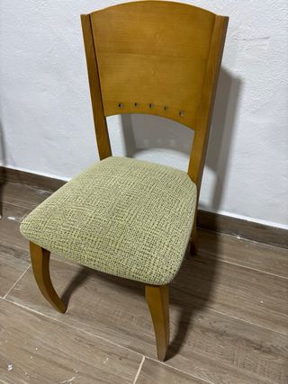 Silla comedor madera - verde