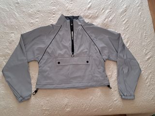 Chaqueta reflectante plata mujer