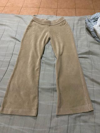 Pantalones campana beige -talla S
