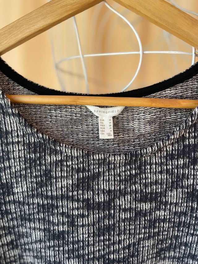 Vestido Springfield M - Negro/Gris