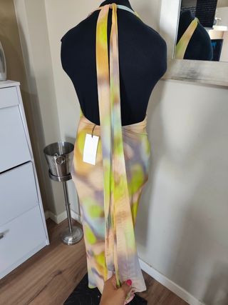 Vestido largo Zara multicolor talla S