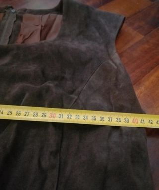 Vestito scamosciato marrone