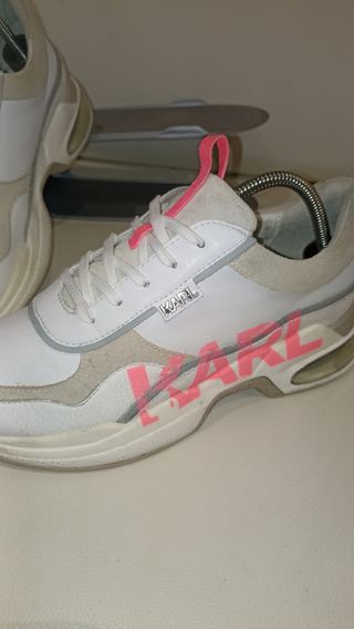 Zapatillas Karl Lagerfeld blancas y rosas