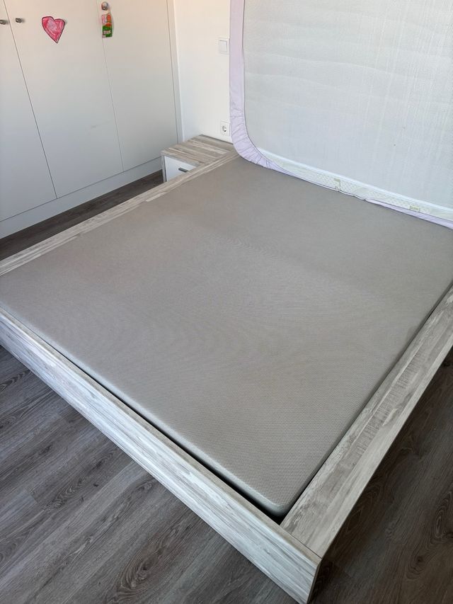 Estructura de cama de matrimonio SIN CABECERO