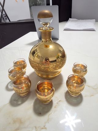 Set liquore oro vintage