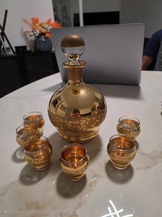 Set liquore oro vintage