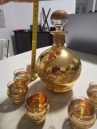 Set liquore oro vintage