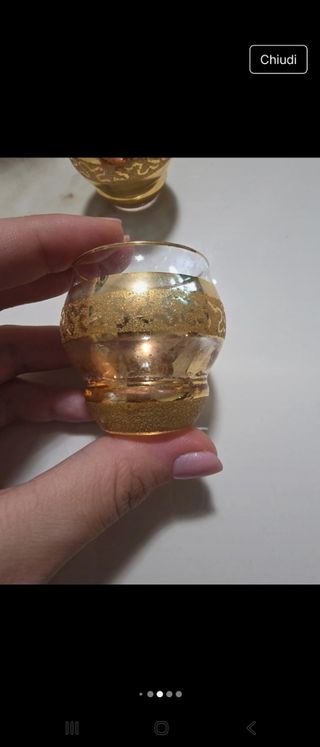 Set liquore oro vintage