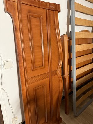 Cabecero cama madera marrón