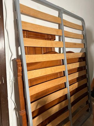 Cabecero cama madera marrón