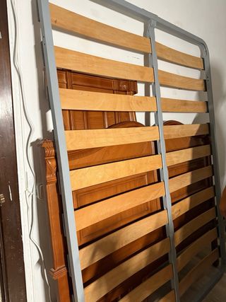 Cabecero cama madera marrón