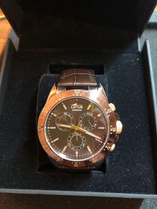 Reloj Lotus Chrono marrón-oro