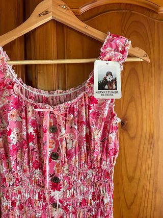 Vestido rosa estampado floral 
