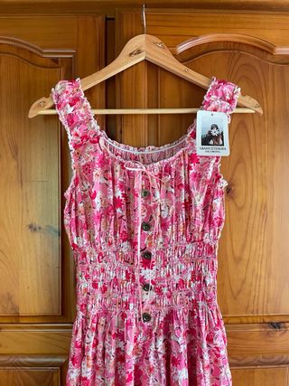 Vestido rosa estampado floral 