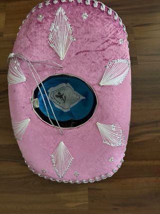 Sombrero Mexicano Rosa y Plata