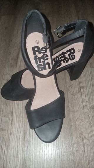 Sandalias Refresh mujer negras - 39