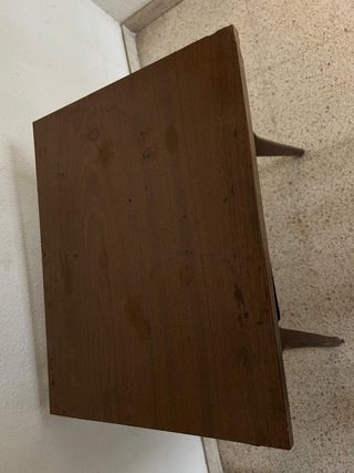 Mesa vintage madera y cristal