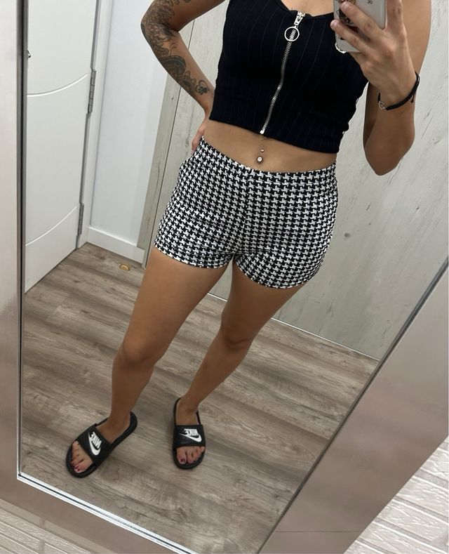 Pantalones cortos de cuadros talla M