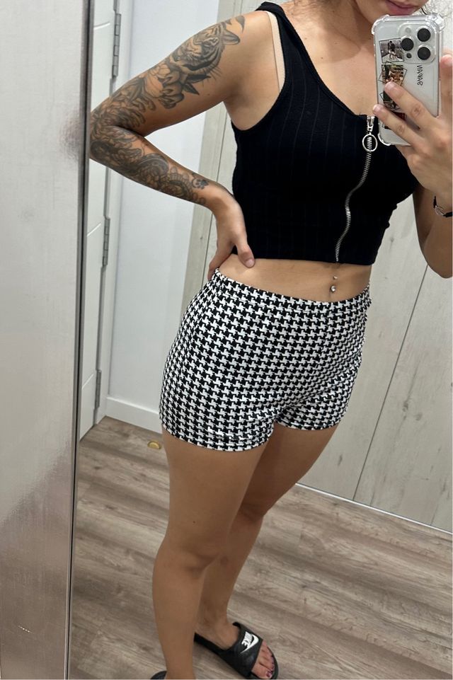 Pantalones cortos de cuadros talla M