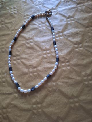 Collar perlas & magnetita
